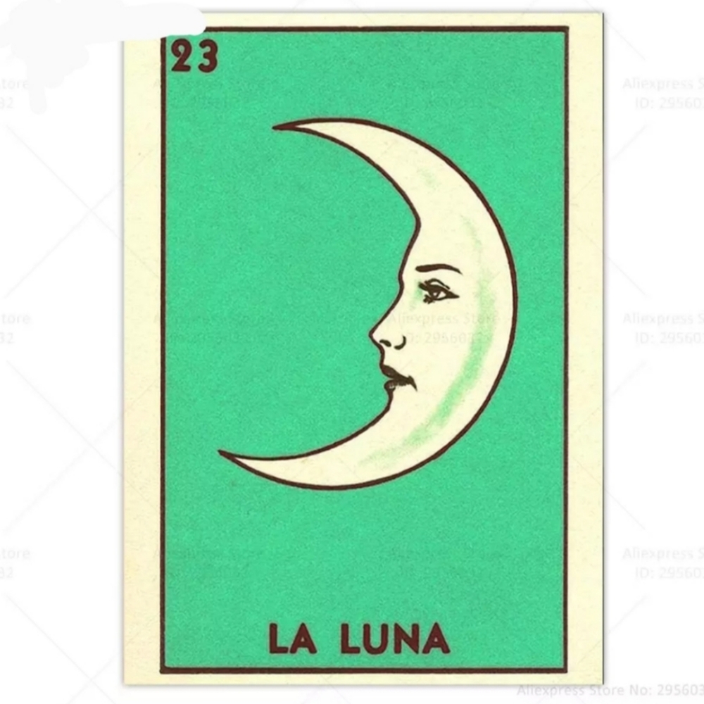 Vintage "La Luna" moon giclee print
